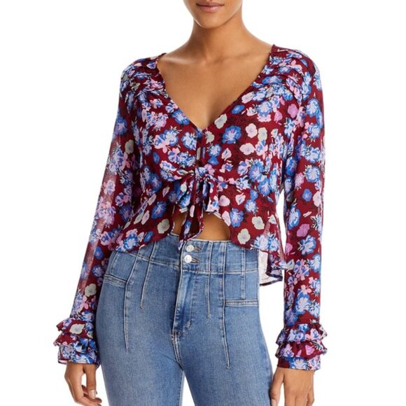 FREE PEOPLE MAYBEL RUFFLE TOP NWT - Picture 14 of 14